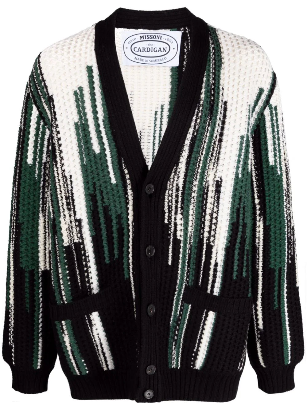 Time-Limited Offer Graphic-Print Buttoned Cardigan