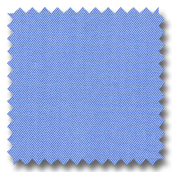 Flash Deal Blue Solid 140 2Ply Twill - Custom Dress Shirt