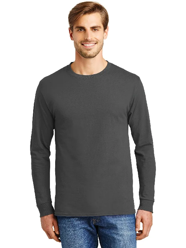 Stock Up Hanes Tagless ComfortSoft Long Sleeve T-Shirt | Carolina Blue