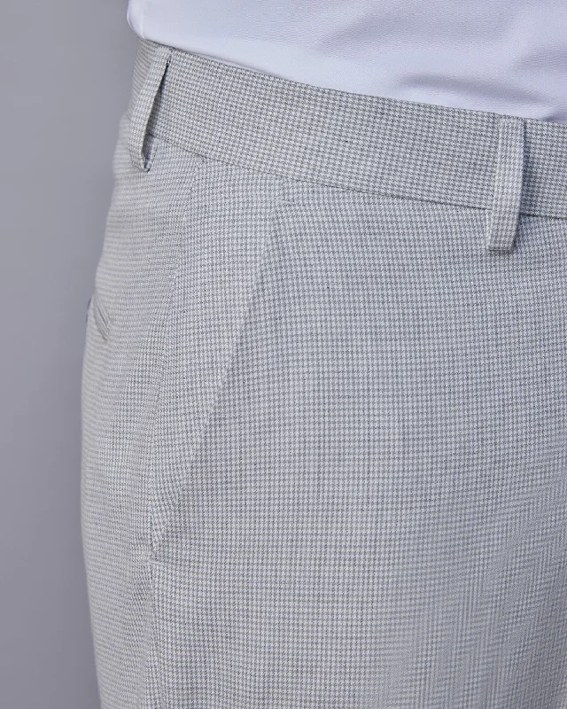 Seasonal Sale Splendour Houndstooth Dress Pants - Light Grey