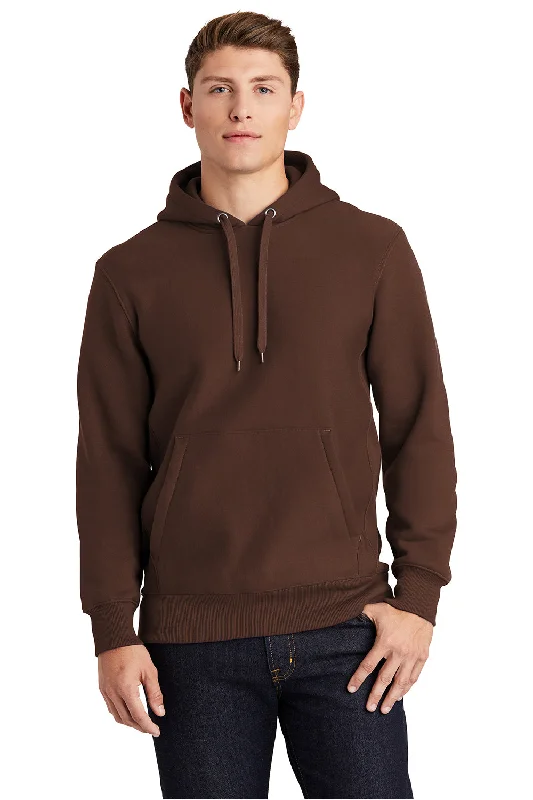 Hurry Up Sport-Tek Mens Fleece Hooded Sweatshirt Hoodie w/ Pouch Pocket - Brown