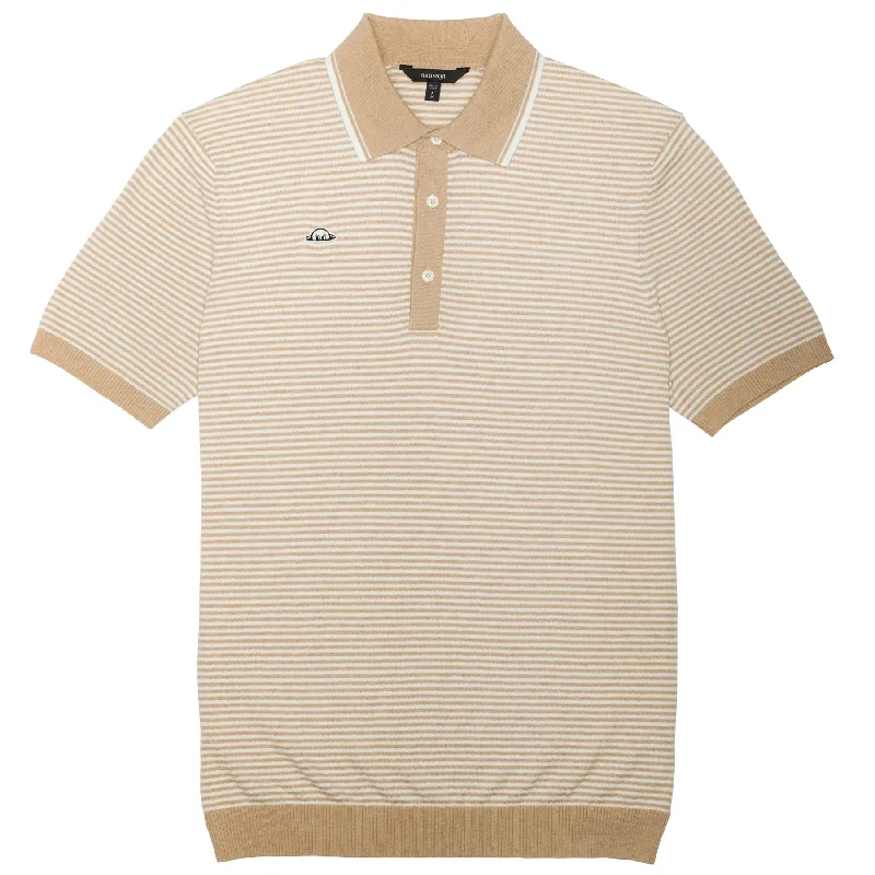 Steal Deal Union Recycled Rib Stripe Polo Sable - 2025