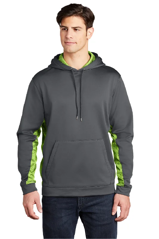 Bargain Alert Sport-Tek Mens Sport-Wick CamoHex Moisture Wicking Fleece Hooded Sweatshirt Hoodie w/ Pouch Pocket - Dark Smoke Grey/Lime Shock Green Bargain Alert Sport-Tek Mens Sport-Wick CamoHex Moisture Wicking Fleece Hooded Sweatshirt Hoodie w/ Pouch Pocket - Dark Smoke Grey/Lime Shock Green