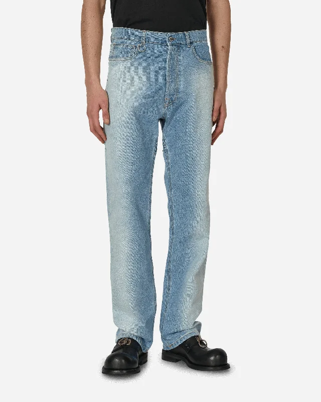 Weekend Offers You Can't Ignore Back Cut Denim Pants Blue
