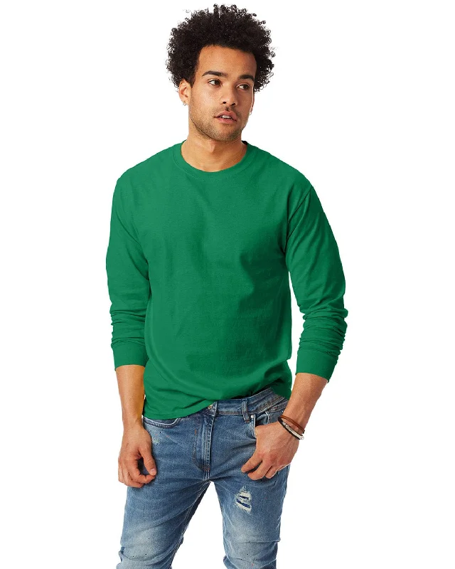 Hurry Up Hanes Tagless ComfortSoft Long Sleeve T-Shirt | Kelly