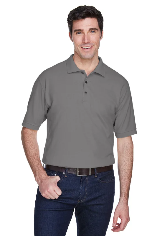 Weekend Savings Bonanza UltraClub Mens Whisper Short Sleeve Polo Shirt - Graphite Grey - Closeout Weekend Savings Bonanza UltraClub Mens Whisper Short Sleeve Polo Shirt - Graphite Grey - Closeout