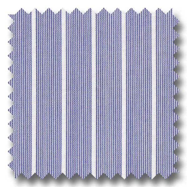 Weekend Flash Sale Navy Blue Stripe 2Ply Broadcloth - Custom Dress Shirt