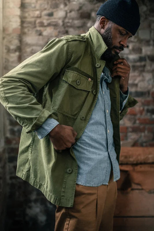 Weekend Deals That Please &SONS Flag Overshirt Army Green