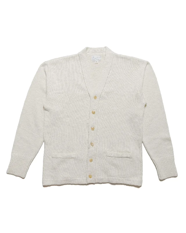 Massive Deal The Real McCoy's MC24016 Cotton Summer Cardigan Ecru