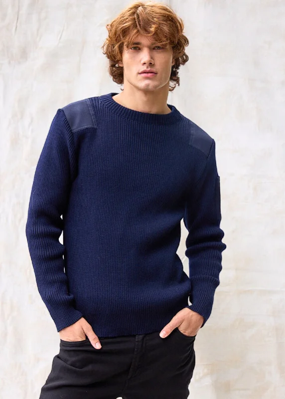 Weekend Offers That Impress CONDOR II - Breton Sweater with Canvas Shoulder and Elbow Patches for Men | 100% Wool (NAVY) Weekend Offers That Impress CONDOR II - Breton Sweater with Canvas Shoulder and Elbow Patches for Men | 100% Wool (NAVY)