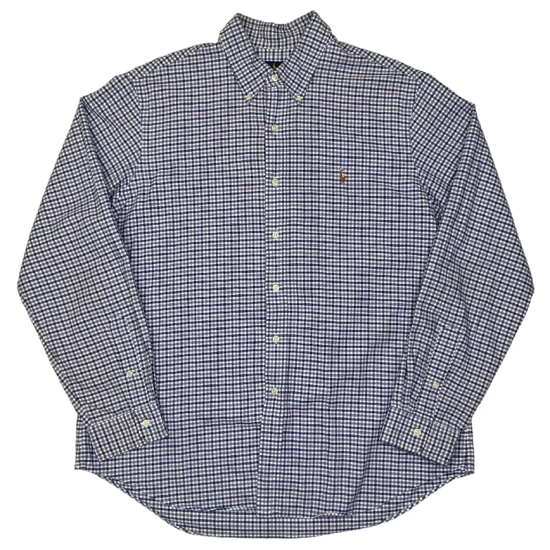 Clearance Sale Ralph Lauren Blue Chequered Long Sleeve Shirt