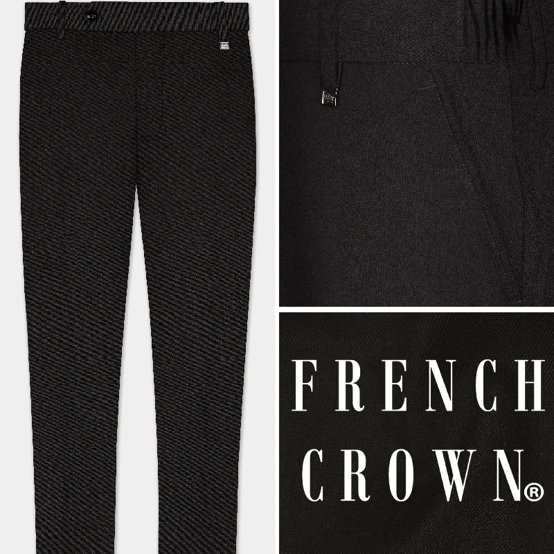 Weekend Offers That Please Thunder Gray Textured Pant