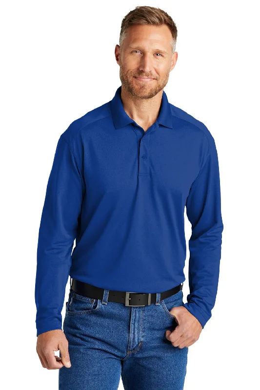 Weekend Wonders Await! CornerStone Mens Select Moisture Wicking Long Sleeve Polo Shirt - Royal Blue Weekend Wonders Await! CornerStone Mens Select Moisture Wicking Long Sleeve Polo Shirt - Royal Blue