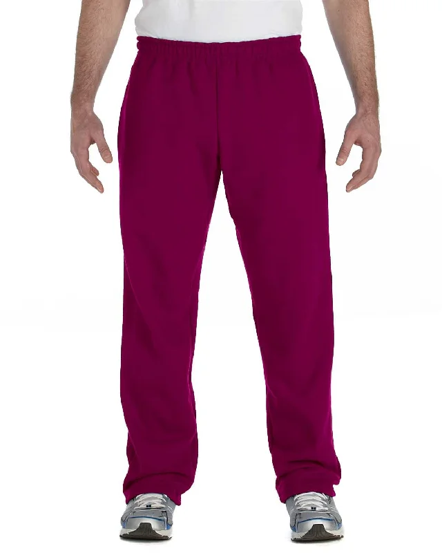 Extra Discounts Gildan Heavy Blend 50/50 Open-Bottom Sweatpants | Maroon