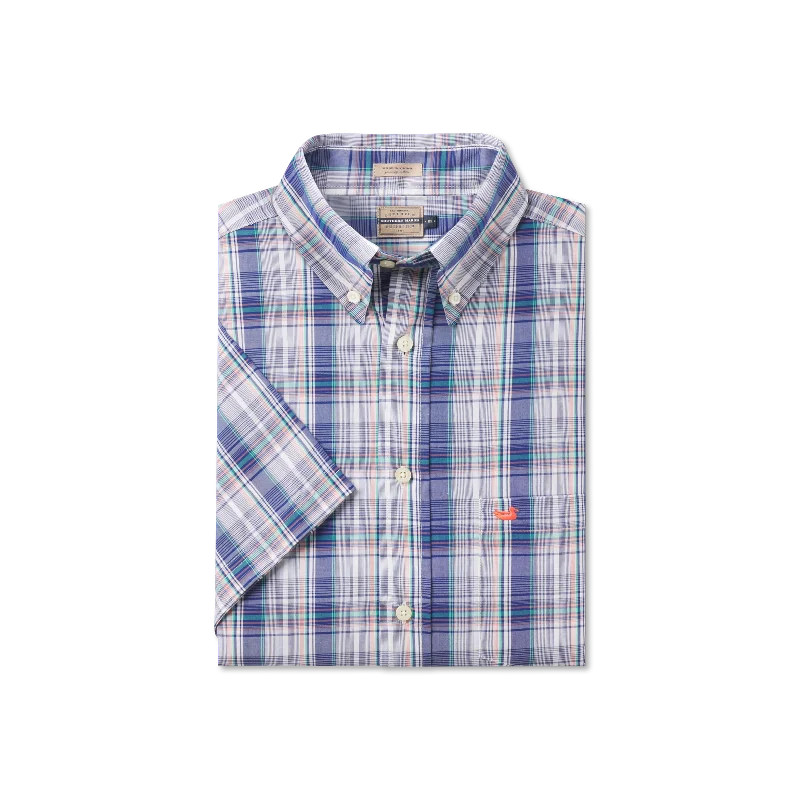 Navy and Orange Plaid