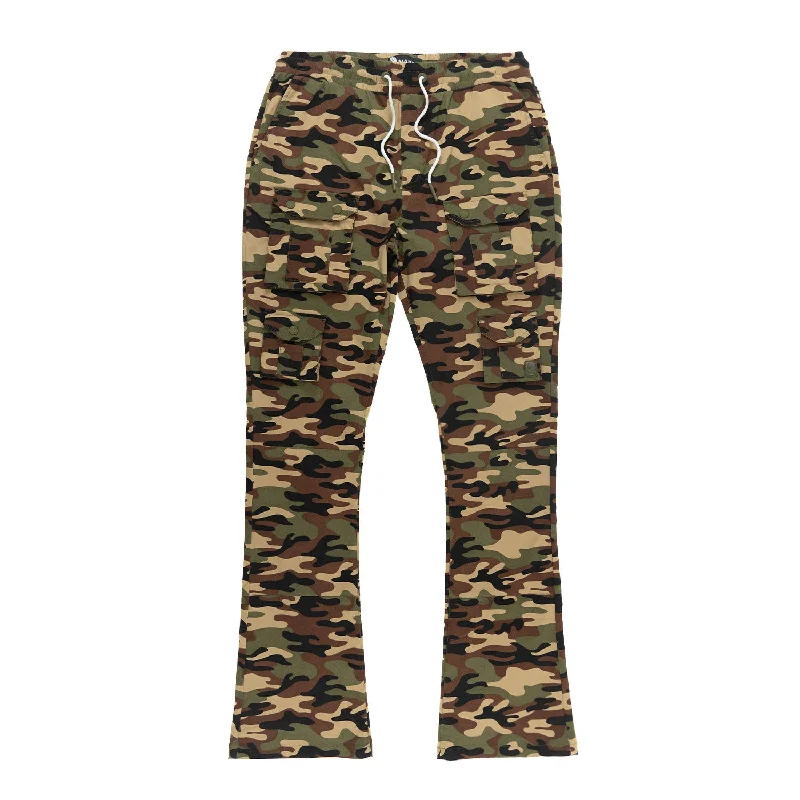 Sale Event M1633 Colton 34” Stack Nylon/Spandex  Sweat Pants - Camo