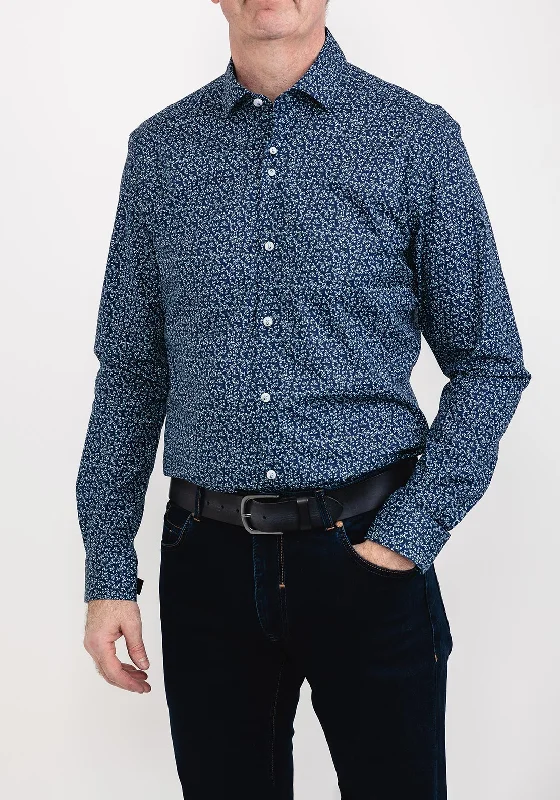 Don't Wait Remus Uomo Kirk Slim Fit Shirt, Navy