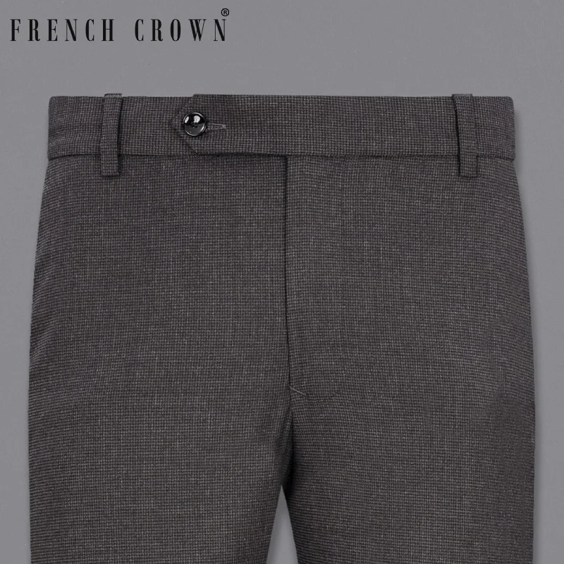 Big Deal Baltic Sea Grey Textured Pant