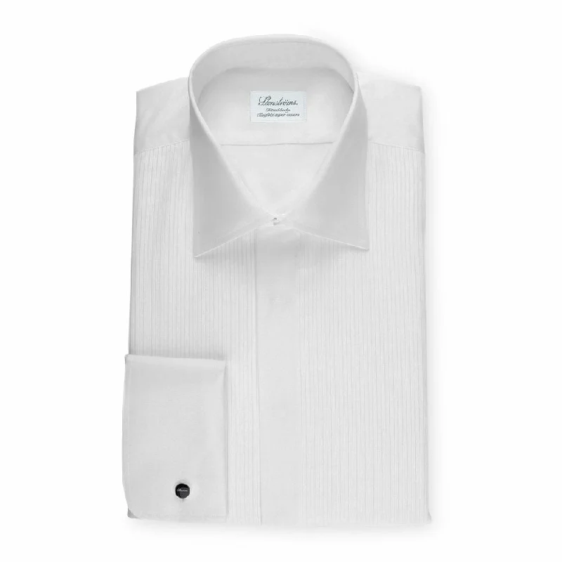 Super Sale Stenstroms White Fitted Body Fly Front Tuxedo Shirt 627561 1032 000