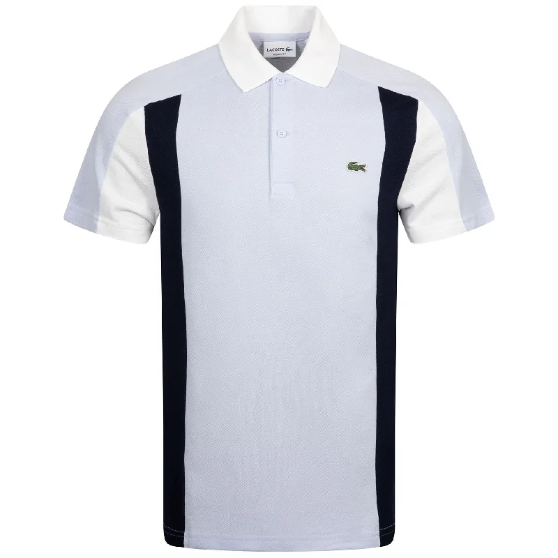 Weekend Shopping Extravaganza Cotton Pique Colorblock Polo Light Blue/White/Navy Blue - SS24 Weekend Shopping Extravaganza Cotton Pique Colorblock Polo Light Blue/White/Navy Blue - SS24
