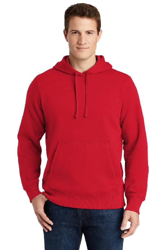 One-DAY Sale Sport-Tek Mens Shrink Resistant Fleece Hooded Sweatshirt Hoodie w/ Pouch Pocket - True Red One-DAY Sale Sport-Tek Mens Shrink Resistant Fleece Hooded Sweatshirt Hoodie w/ Pouch Pocket - True Red
