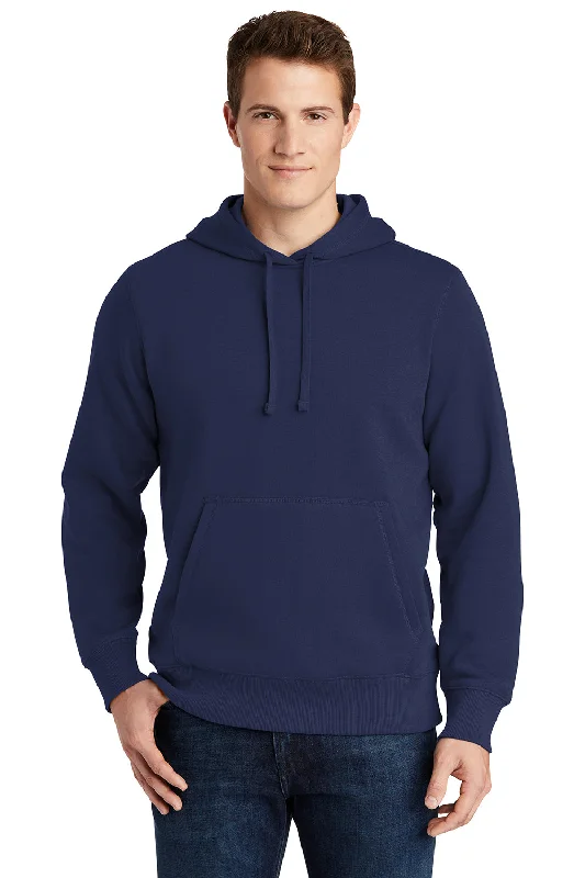 Incredible Offers Sport-Tek Mens Shrink Resistant Fleece Hooded Sweatshirt Hoodie w/ Pouch Pocket - True Navy Blue Incredible Offers Sport-Tek Mens Shrink Resistant Fleece Hooded Sweatshirt Hoodie w/ Pouch Pocket - True Navy Blue