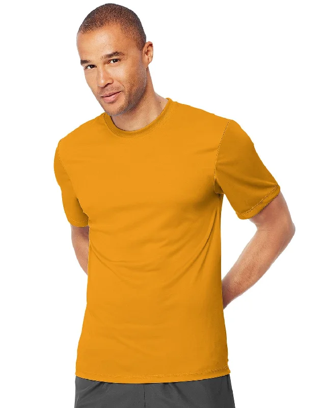 Deal Mania Hanes Cool Dri T-Shirt | Gold