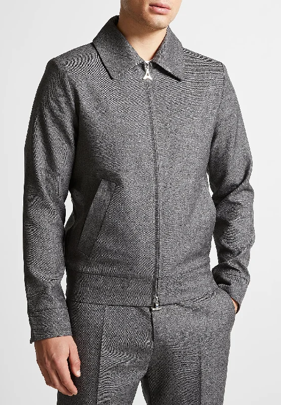 Shop and Save Tailored Harrington Jacket - Grey