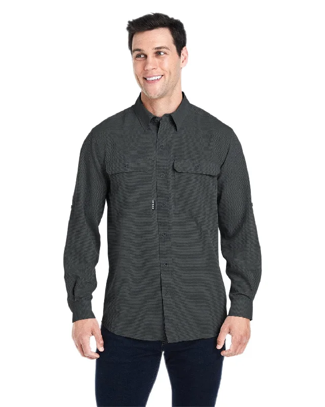 Buy More, Save More Dri Duck Men's Crossroad Woven Shirt | Charcoal