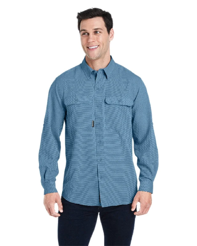 Weekend Offers That Amaze Dri Duck Men's Crossroad Woven Shirt | Slate Blue