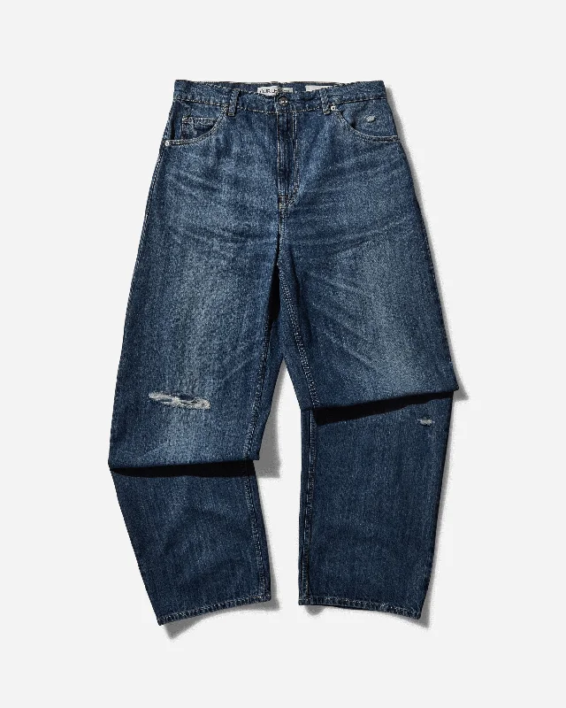 Weekend Steals Await Men's Vast Cut Jeans Vintage Rubber Repair Denim