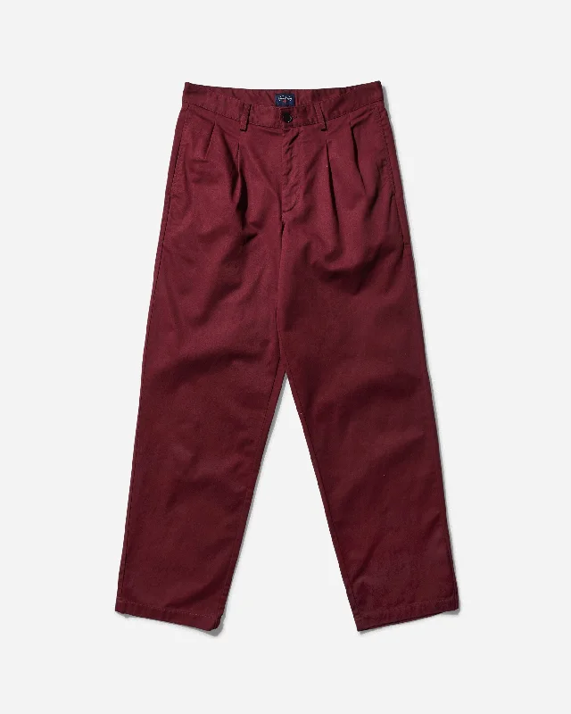 Deal of the Week Men's Twill Double-Pleat Pants Wine