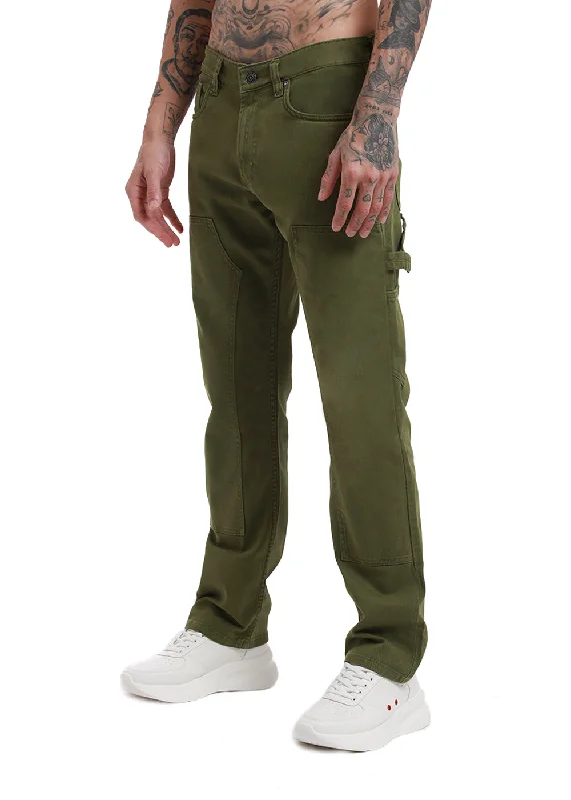 Lowest Price Dark olive green cargo denim
