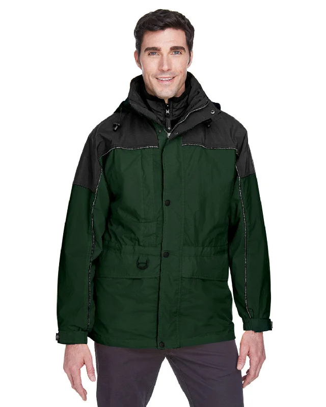 Season Finale Sale North End Mens 3-In-1 Two-Tone Parka | Alpine Green