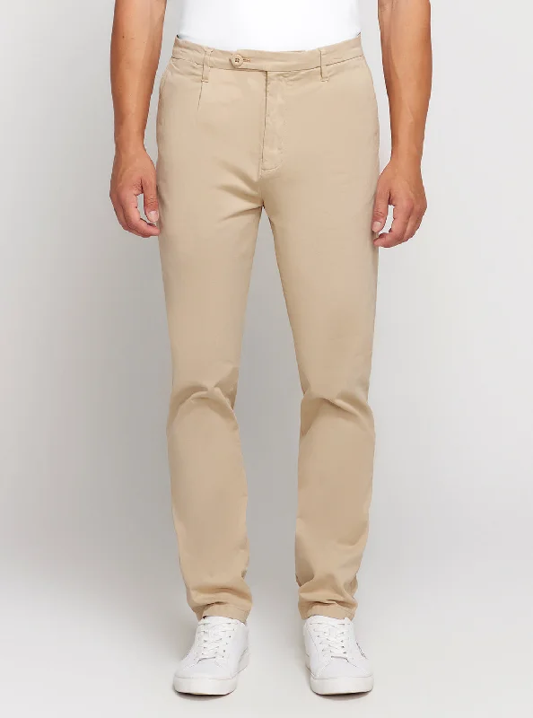 Exclusive Weekend Offers Inside Beige Noah Mid Rise Slim Pants