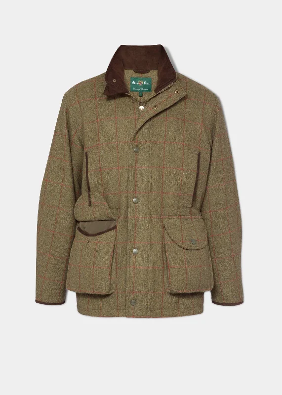 Limited Stock Combrook Men's Tweed Shooting Field Coat In Sage - Shooting Fit