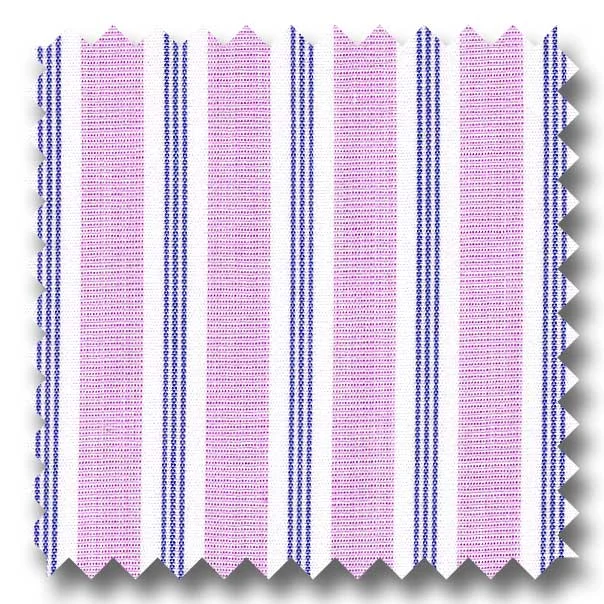 Bargain Bin Pink and Navy Stripe 2Ply Broadcloth - Custom Dress Shirt