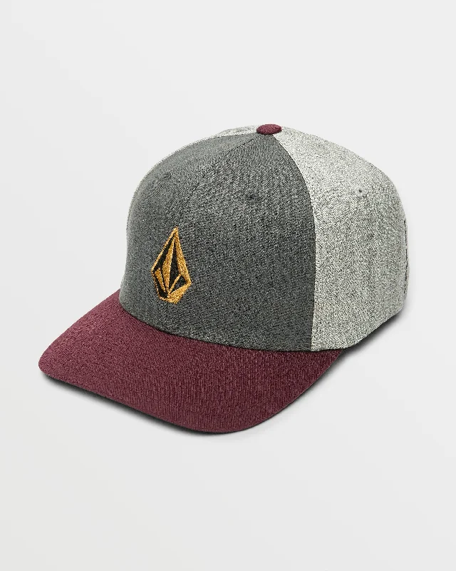Shop and Save Full Stone Hthr Flexfit Hat - Merlot