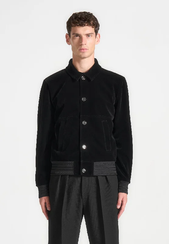 Weekend Deals That Spark Velvet Trucker Jacket - Black