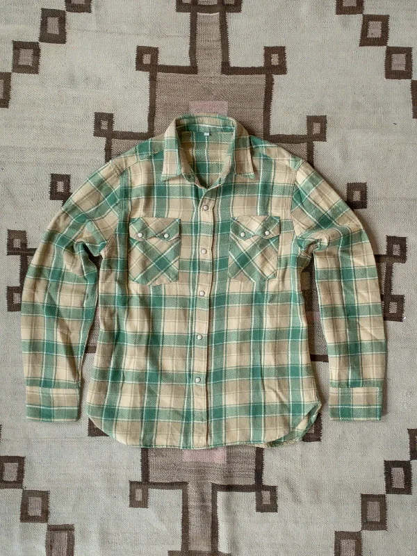 Midnight Sale Washed Flannel Pearlsnap Shirt - San Luis Valley Hearth Plaid
