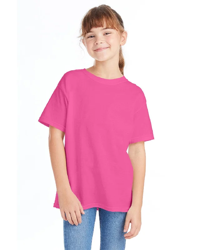 Take Action Hanes Youth ComfortSoft T-Shirt | Wow Pink