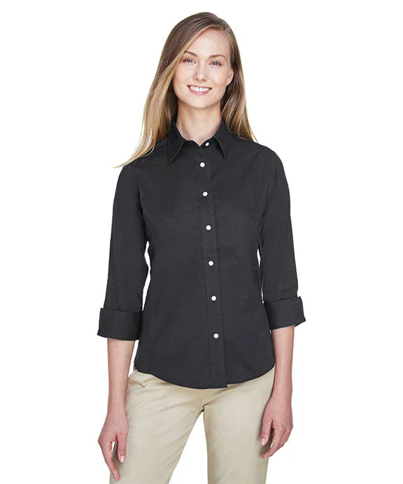 Final Markdown DP625W - Devon & Jones Ladies Perfect Fit™ Three-Quarter Sleeve Stretch Poplin Blouse