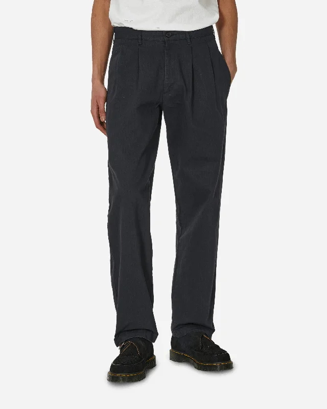 Low Prices Double-Pleat Herringbone Pant Navy