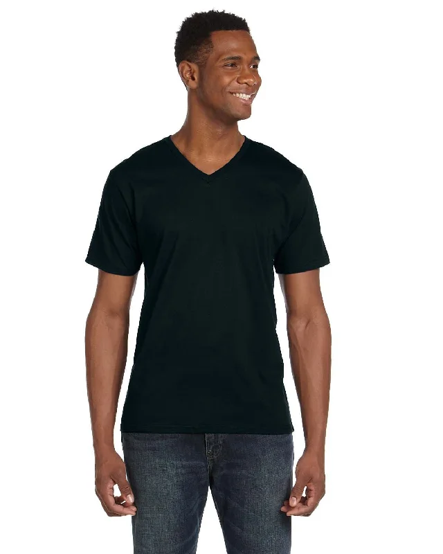 One-Day Only Anvil Fashion Fit V-Neck T-Shirt | Black