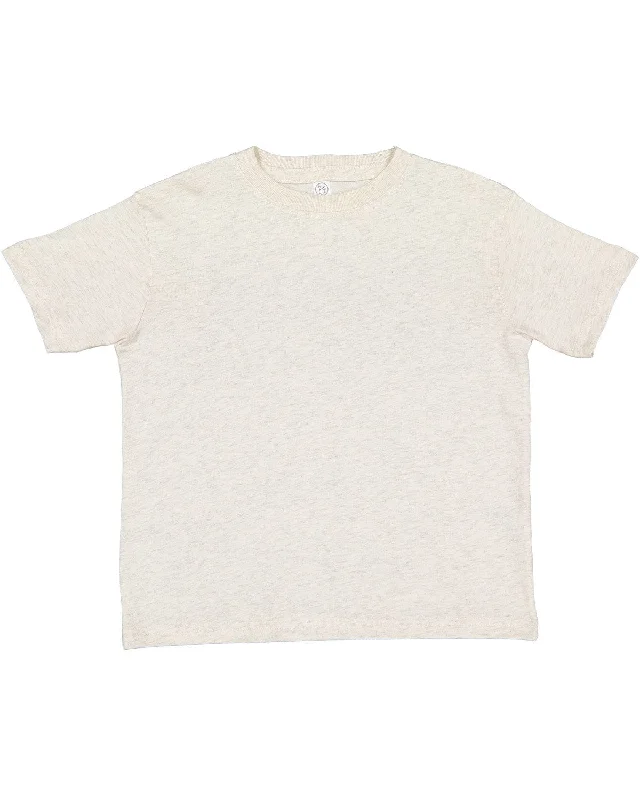 Act Now Rabbit Skins Toddler Fine Jersey T-Shirt | Natural Heather