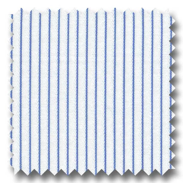 Big Discounts Blue Stripe 170 2Ply Broadcloth - Custom Dress Shirt