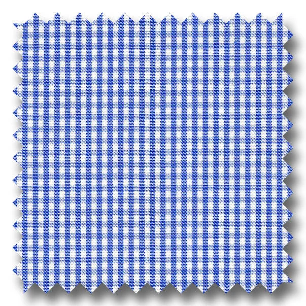 Price Blitz Dark Blue Check 2Ply Broadcloth - Custom Dress Shirt