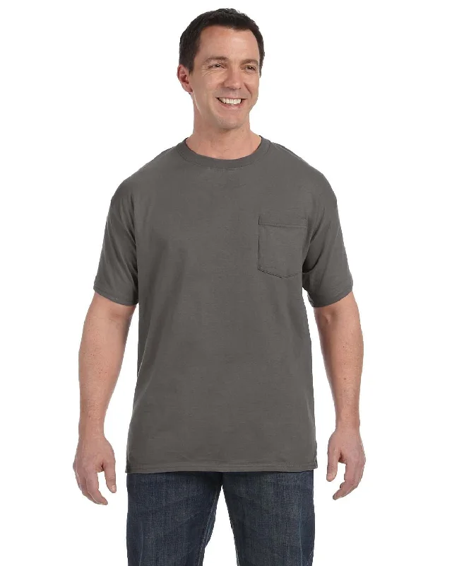 Weekend Discounts to Delight Hanes Authentic-T Pocket T-Shirt | Smoke Gray