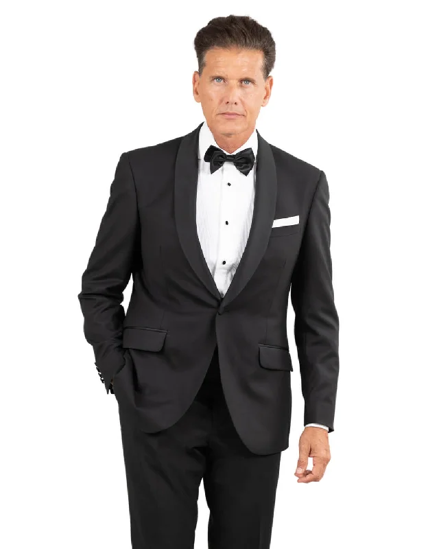 Exclusive Preview Black Shawl Collar Tuxedo Jacket