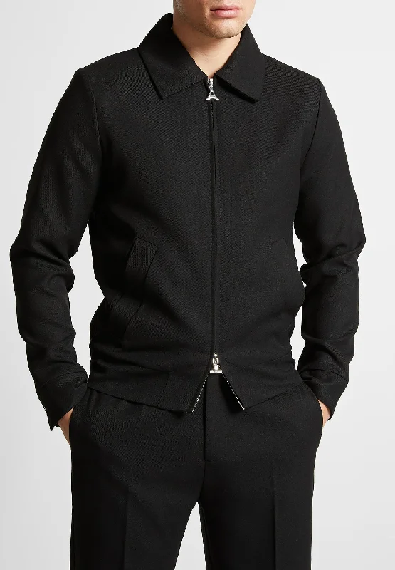 Deep Discounts Tailored Harrington Jacket - Black